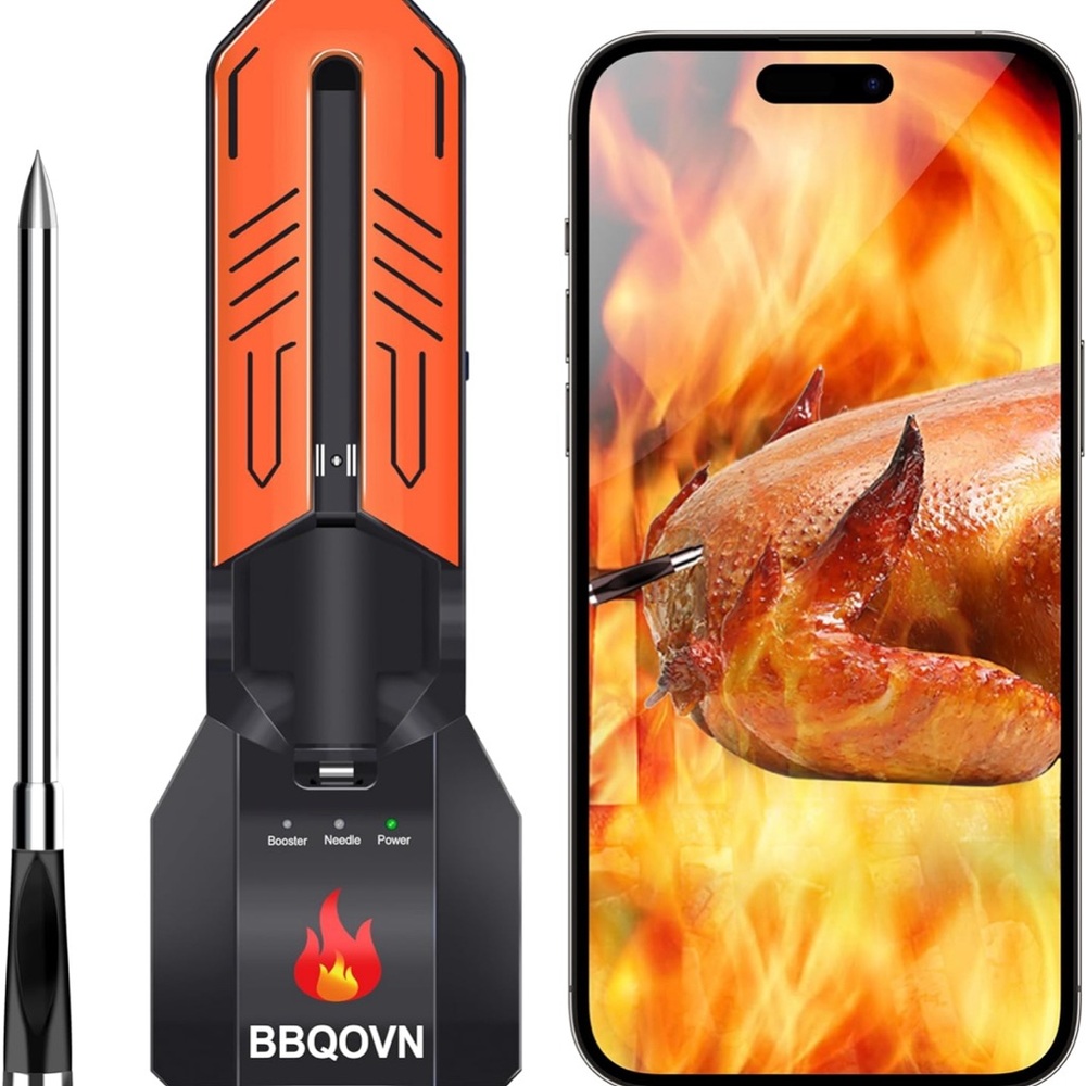 WiFi Bluetooth Wireless Meat Thermometer, Unlimited Range, 7 NIST Certified